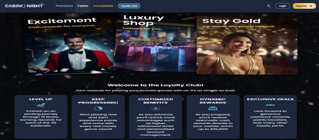 CASINO NIGHT´S EXCLUSIVE LOYALTY & VIP PROGRAM