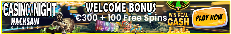 The Casino Night Welcome bonus banner