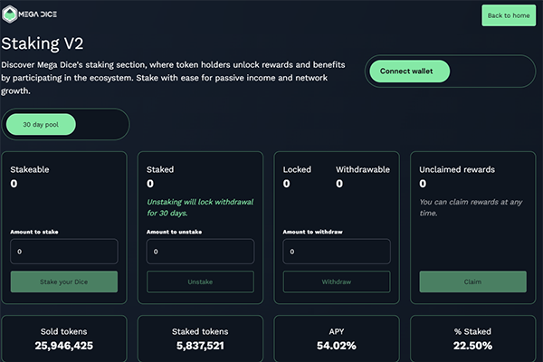 What is Staking at Mega Dice?